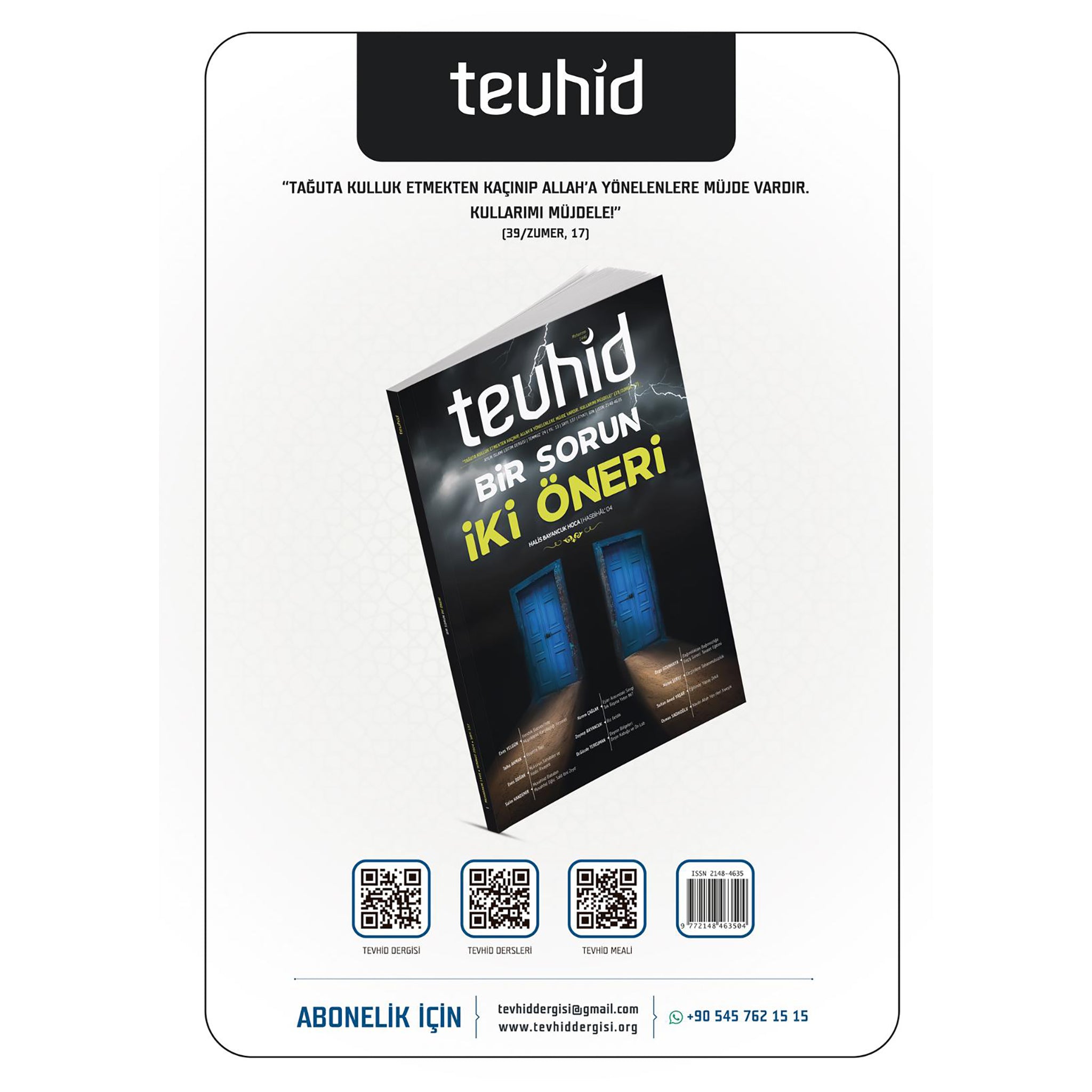 Tevhid Dergisi 138. Sayı