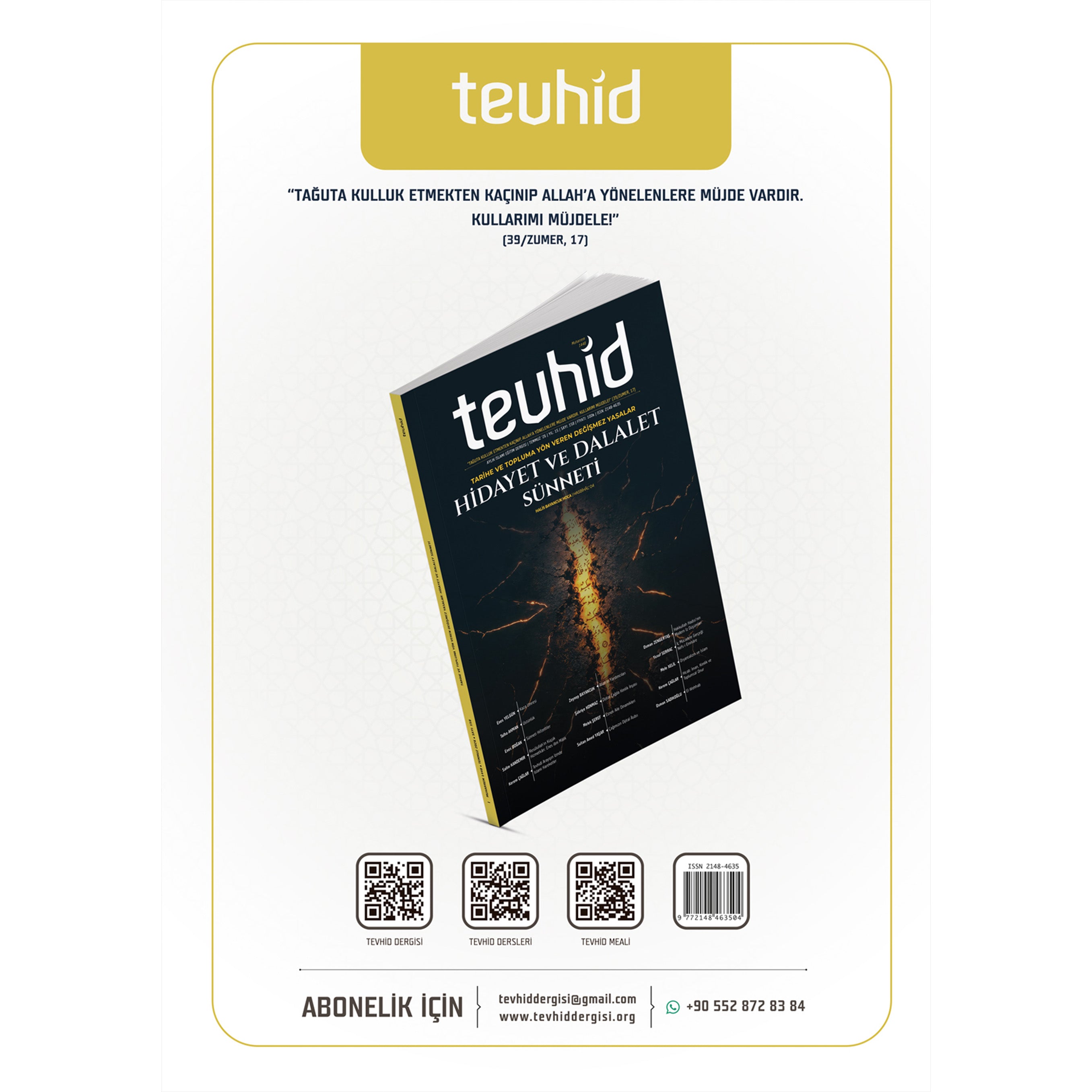 Tevhid Dergisi 159. Sayı