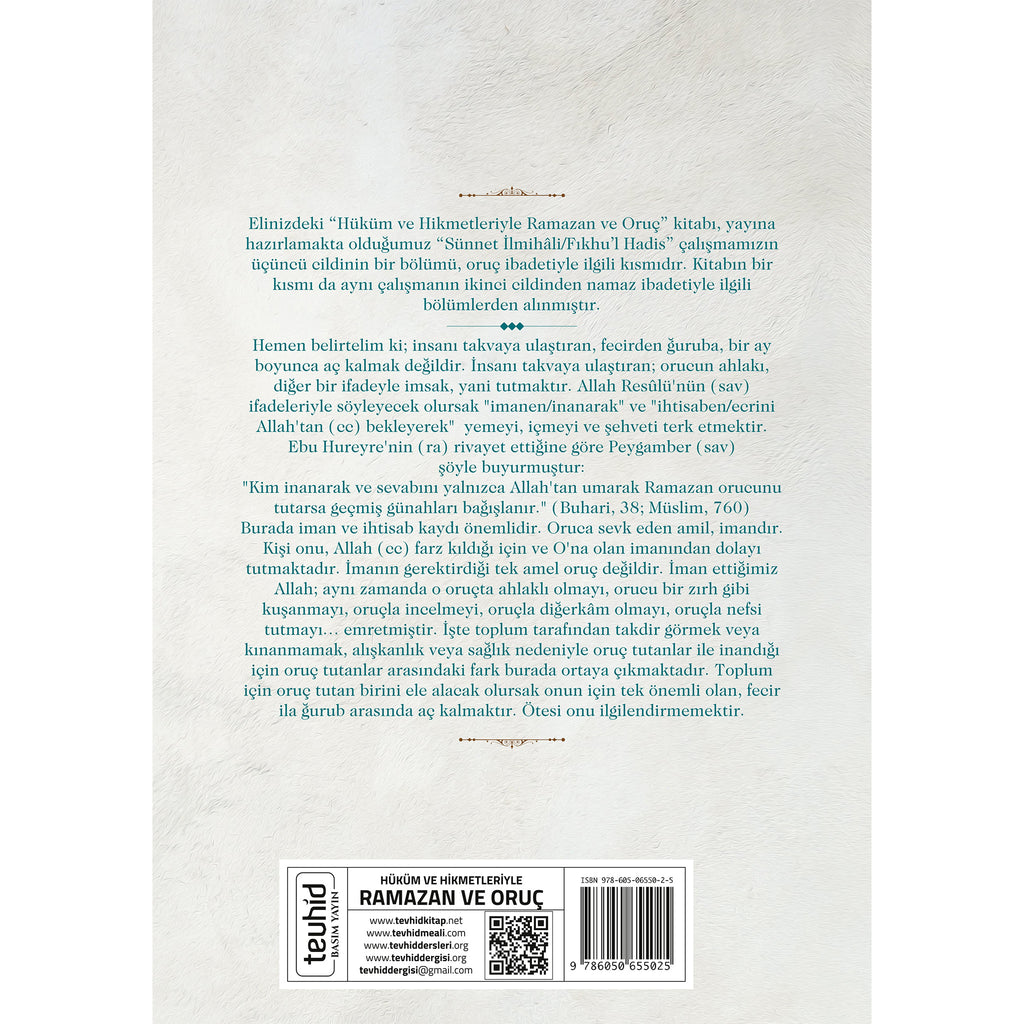 Hüküm Ve Hikmetleriyle Ramazan Ve Oruç