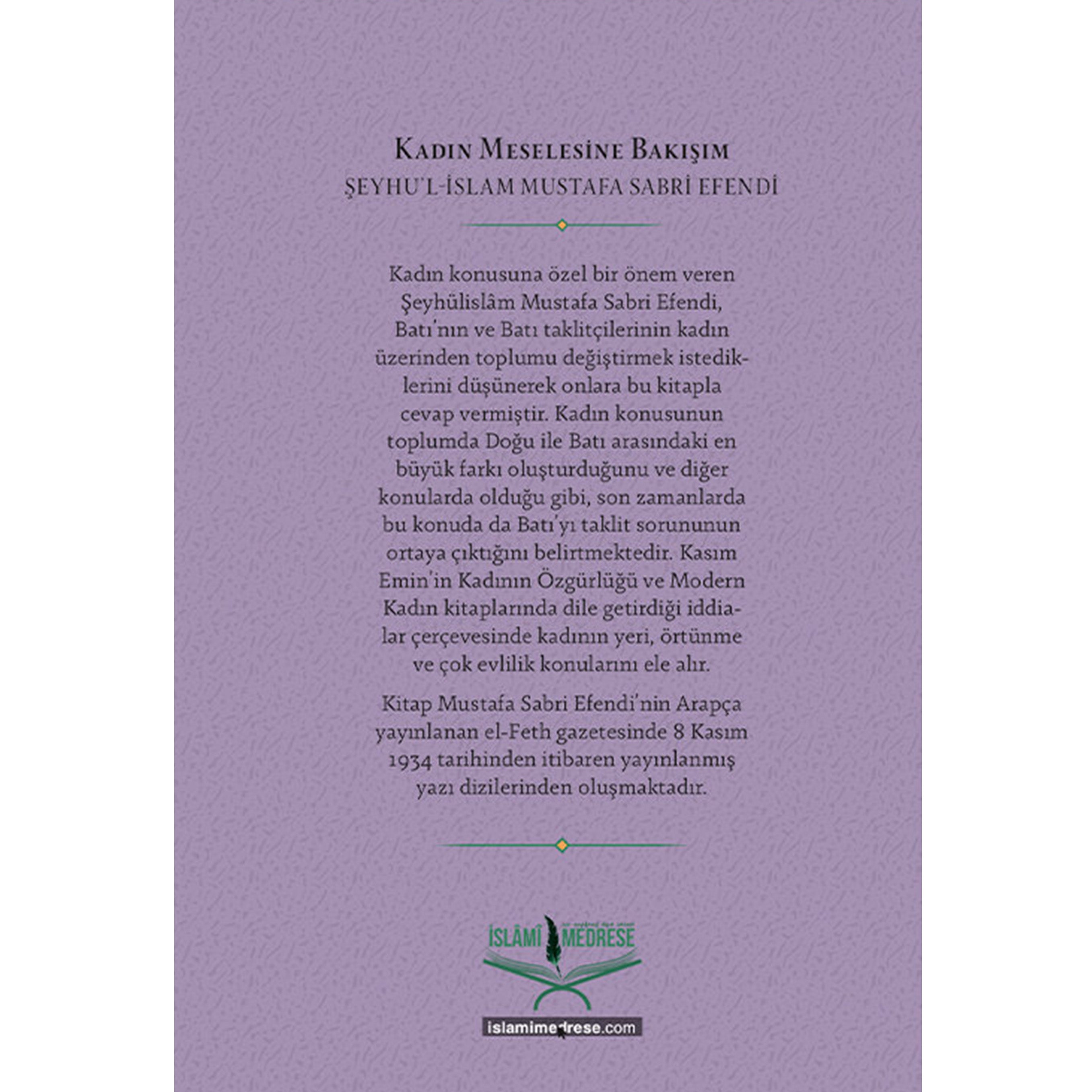 Kadın Meselesine Bakışım
