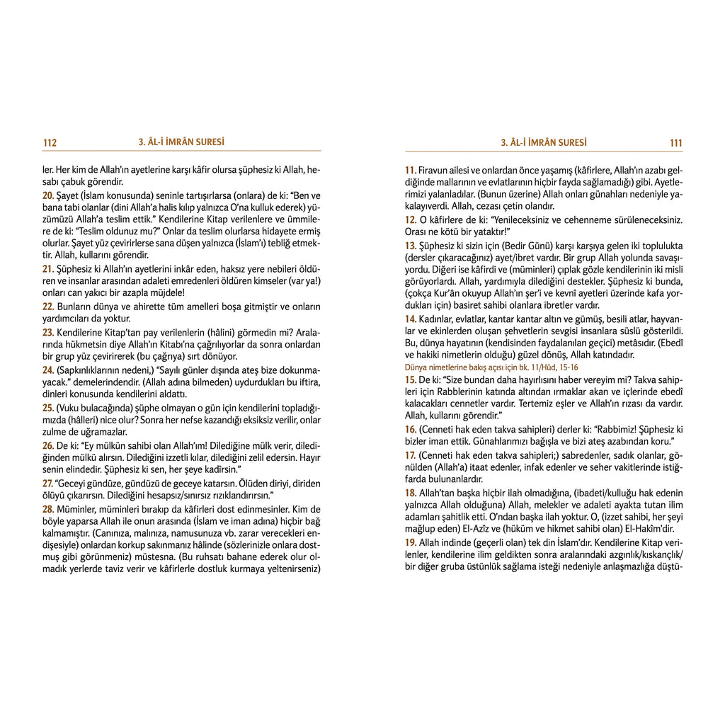 Tevhid Kur'anı Kerim Meali Arapça Metinsiz (Orta Boy)