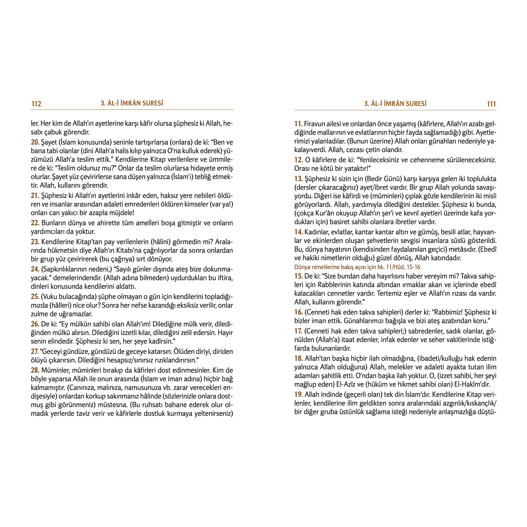 Tevhid Kur'anı Kerim Meali Arapça Metinsiz (Orta Boy)