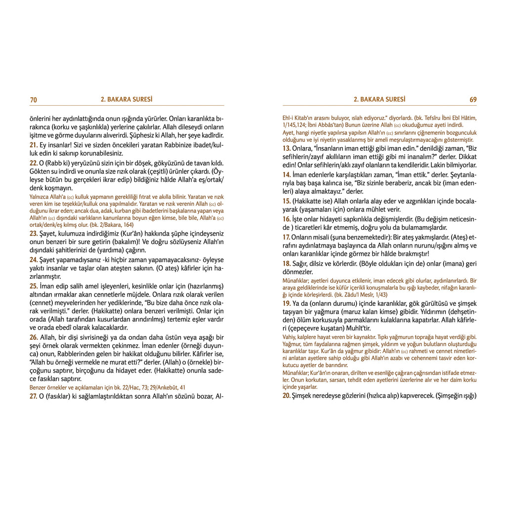 Tevhid Kur'anı Kerim Meali Arapça Metinsiz (Orta Boy)