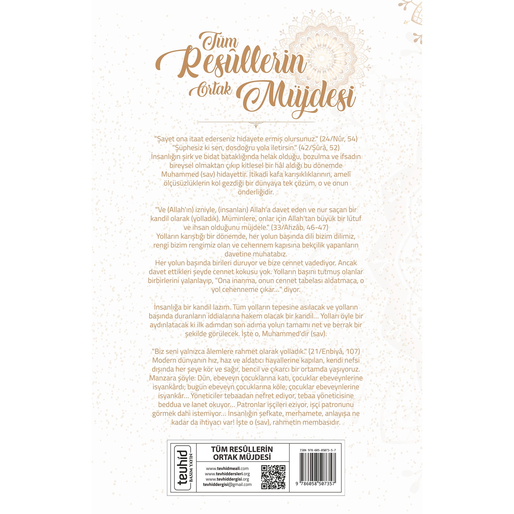 Tüm Resûllerin Ortak Müjdesi